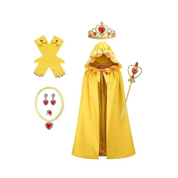 Costume De Princesse Pour Fille - Robe Avec Accessoires - Pour Halloween, Noël, Anniversaire - Taille Enfant