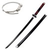 Lnder Épée Danime en Bambou, épée De Samouraï en Demon Slayer Cosplay, Accessoire pour dhalloween, avec Ceinture Blanche, 7