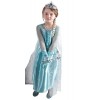 Black Sugar Traine Bleue Verte Magnifique Robe Princesse Elsa Anne La Reine des Neiges Fille 2/14 Ans Adolescente Fêtes Dégui