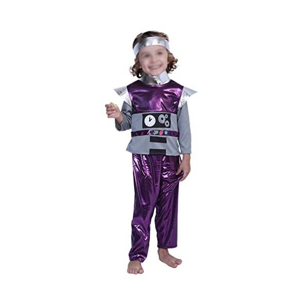 NUOBESTY 1 Ensemble de Costume de Robot pour Enfants Vêtements de Performance pour Enfants Vêtements de Jeu de Rôle Accessoir