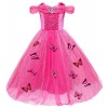 Le SSara Halloween Noël Nouvel An Carnaval Filles Princesse Cosplay Costumes Fantaisie Robe papillon avec accessoires S RS ,