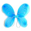 Ailes de papillon - accessoire de costume - déguisement - carnaval - halloween - théâtre - fée - bleu clair - fille - 3-7 ans