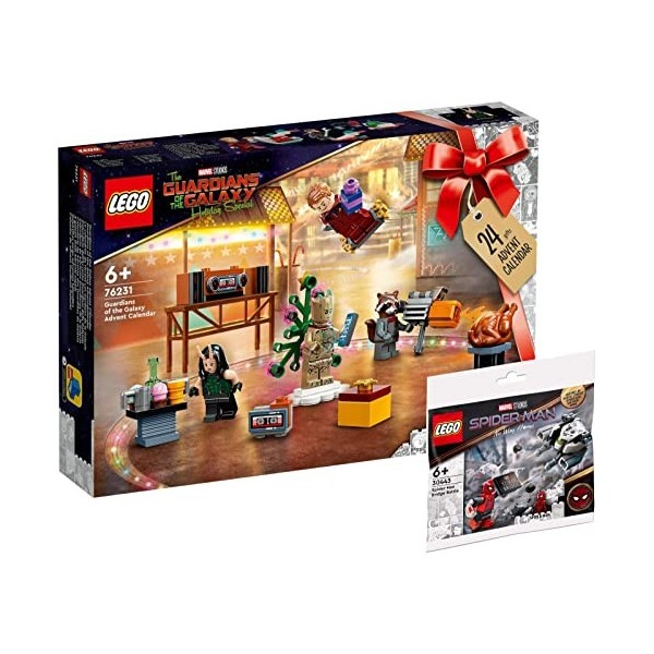 Lego Lot de 2 : calendrier de lAvent 76231 Les Gardiens de la Galaxie et 30443 Spider-Mans Bridge Duel Polybag