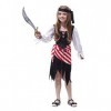 Lovelegis Taille XL 130-140 cm - Costume de Pirate - Petite Fille - Déguisement Carnaval Halloween Accessoires de Cosplay