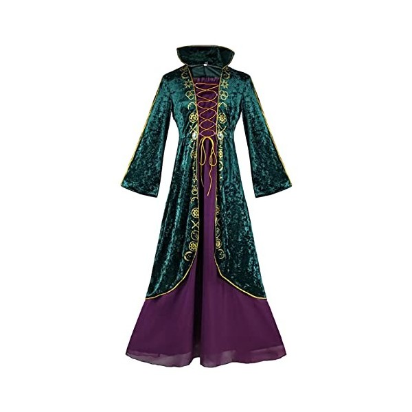 Keptfeet Hocus Pocus Costume, Winifred Sanderson Sisters Costume Enfants Sorcière Costume Filles Halloween Party Cosplay Dégu