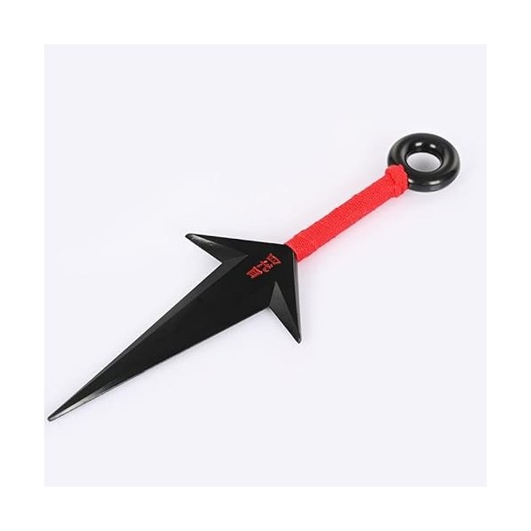 Accessoires de cosplay Ninja - Jouets en plastique - Bandeau Ninja Kunai 1, 1 jeu de fléchettes étoilées, 3 kuna, 2 gros kuna