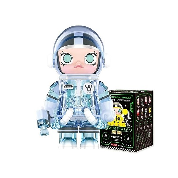 POP MART Mega Space Molly 100 % Series 2 Boîte de 6,3 cm Personnage articulé Premium Design cadeaux pour femmes Boîte aveugle