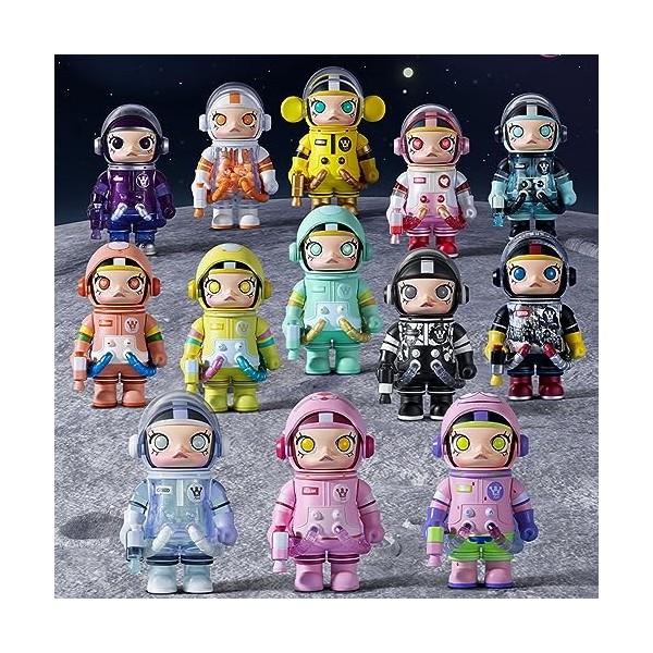 POP MART Mega Space Molly 100 % Series 2 Boîte de 6,3 cm Personnage articulé Premium Design cadeaux pour femmes Boîte aveugle