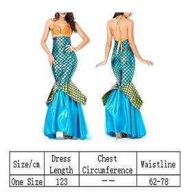 GIVBRO Robe sirène pour Halloween, déguisement de princesse pour femme, déguisement de fête pour jeux de rôle, accessoires de