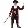 Costume de pirate noble déguisement de corsaire pour enfant S 5-7 ans 110-128 cm Tenue de flibustier Capitaine Crochet vêteme