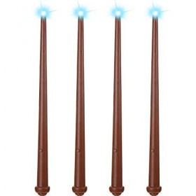 4 Pièces Baguette Lumineuse Jouet Magique de Lumière et Son Baguettes de Sorcière, Baguette Lumineuse, Accessoire de Costume 