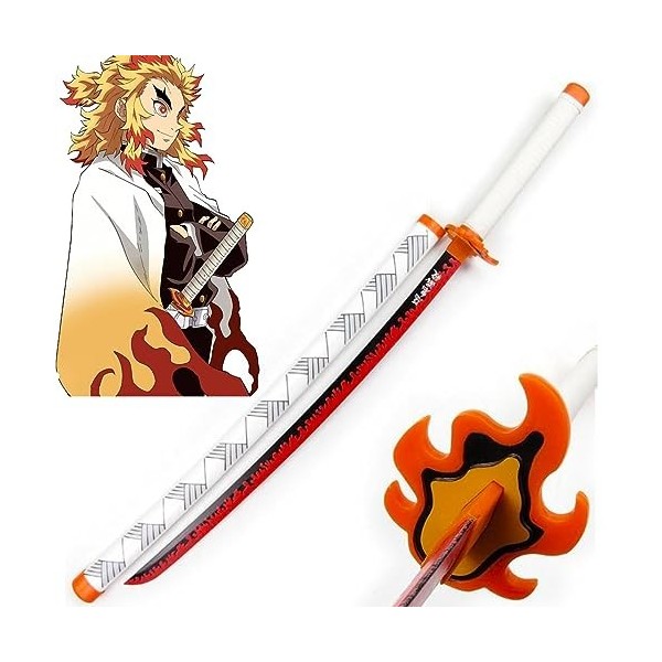 Olivy Katana Samurai Fait À La Main, Épée en Bambou pour Cosplay Danime, Accessoires De Cosplay Demon Slayer Anime, Jouets p