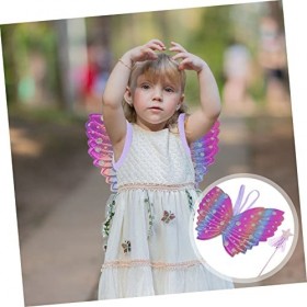 Toyvian 4 Ensembles DAiles DAnge Costumes De Cosplay Tenue De Bébé Fille Vêtements De Fille Accessoires De Jeu De Rôle De F