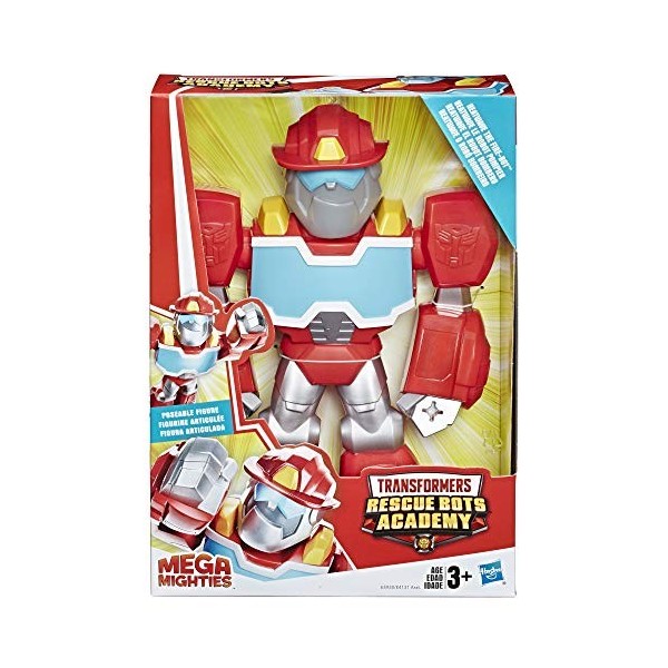 Transformers Playskool Heroes Mega Mighties Transformers Rescue Bots Academy Optimus Prime Figure, Collectible Toys for Kids 