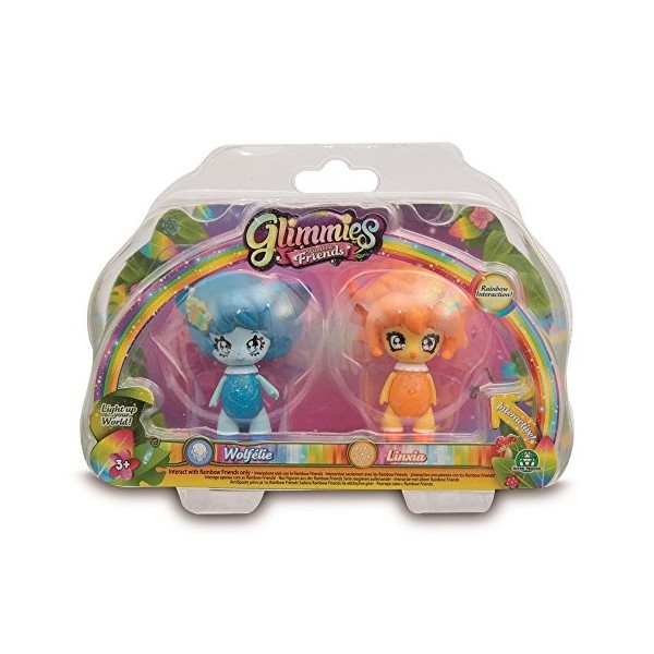 Glimmies - Série 2 Blister 2 Figurines Wolfelie + Linxia Giochi Preziosi GLN01000 