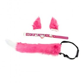 Abaodam 1 Ensemble Cosplay Costume Halloween Accessoires Maquillage Pinces À Cheveux Oreilles De Chat Nœud Papillon Queue De 