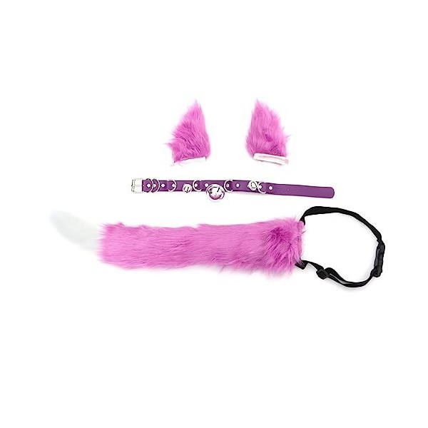 Abaodam 1 Ensemble Cosplay Costume Halloween Accessoires Maquillage Pinces À Cheveux Oreilles De Chat Nœud Papillon Queue De 
