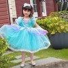 Enfant Filles Sirène Robe Princesse Ariel Déguisement Carnaval Cosplay avec Accessoires Costume de Contes de Fées pour Hallow