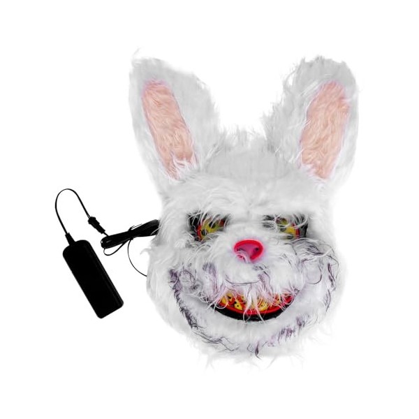 Toyvian 2 Pièces Masque Lumineux Costume De Lapin En Peluche De Pâques Ornement De Lapin Tête De Costume Effrayant Couvre-Vis