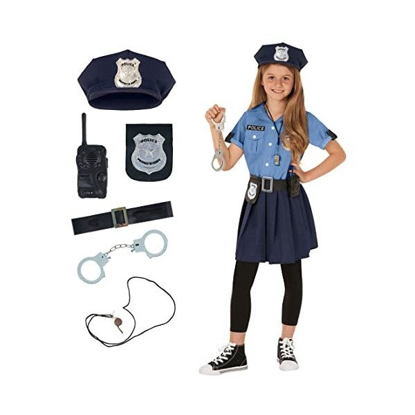 Morph Deguisement Policier Fille, Costume Policier Fille, Déguisement Policière Fille, Déguisement Police Fille, Déguisement 