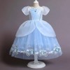 Odizli Costume de Cendrillon pour fille - Robe de princesse en tulle - Longue robe de bal - Halloween - Noël - Carnaval - Par