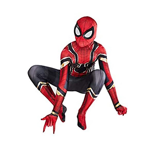 Berrysun Enfants Iron Spiderman Body Déguisements Onesies Unisexe Masque Halloween Cosplay Costumes Performance Jumpsuit Zent