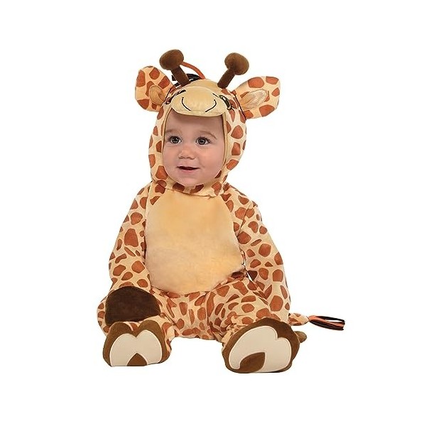 Amscan - Costume enfant adorable petite girafe, déguisement bébé, carnaval, fête à thème