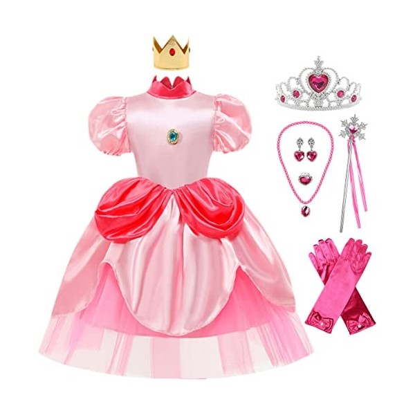 Déguisement et accessoires de princesse rose fille