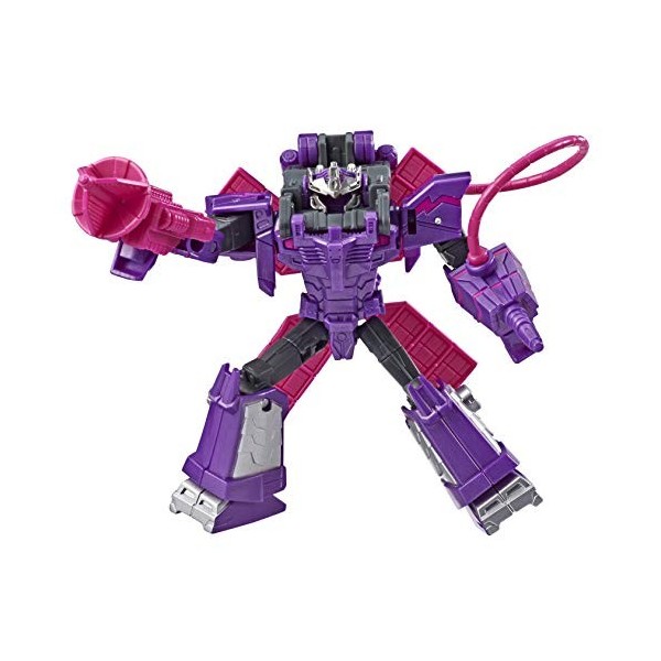 Hasbro Transformers - Cyberverse Shockwave avec Spark Armor, sassocie avec Solar Shot pour se développer, Convient aux Enfan