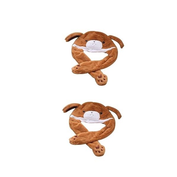 Toyvian Accessoire De Déguisement Chapeau À Oreilles Mobiles 3 Pièces Chapeau DOurs Chapeau En Peluche Qui Déplacera Les DO