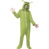 Costume dalien pour enfant déguisement de monstre vert L 11-13 ans 140-158 cm Tenue dalien mignon jump suit extraterrestre 