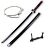 OPFWBH Épée De Guerrier en Bois, Katana, Lame De Tueur De Démons, Couteau Jouet, Anime Japonais, Cosplay, Accessoire De Dégui