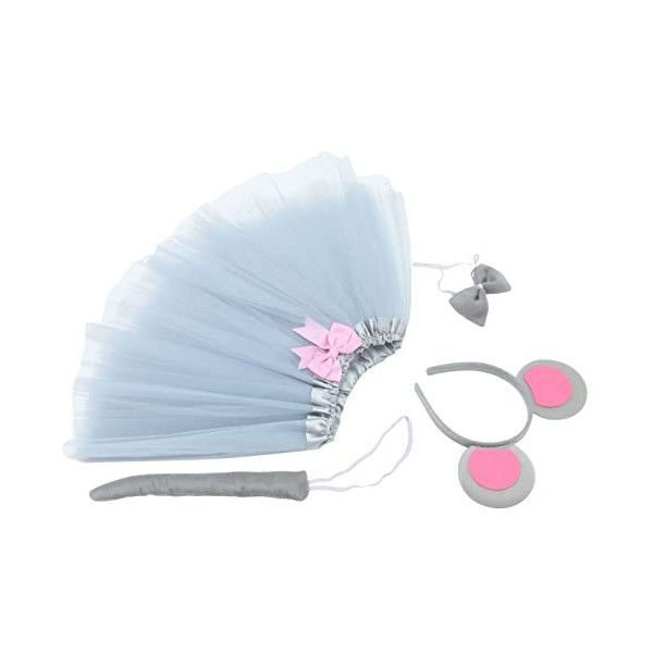 FRCOLOR Trousse Enfant Déguisement Enfant 4 Ensembles De Bandeau En Tissu Accessoires De Bal Gris Deguisement Enfant Bandeau 