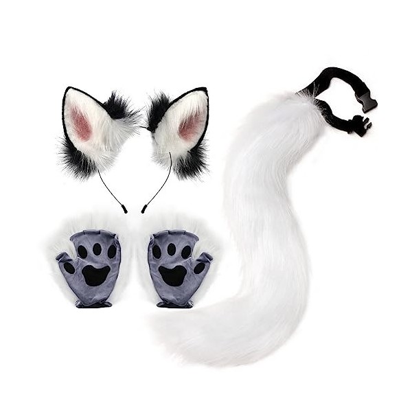 2Pcs Clip Oreilles De Chat Renard - Barrettes Cheveux Anime Cosplay Noir - Accessoire Fantaisie Pour Femmes Et Filles