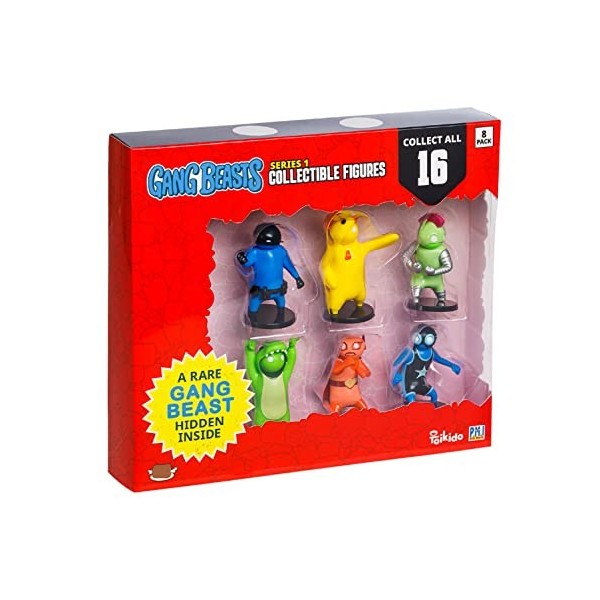 Toikido- Animals Lot de 8 Figurines de Collection Gang Beasts, GB2070, Multi-Coloured