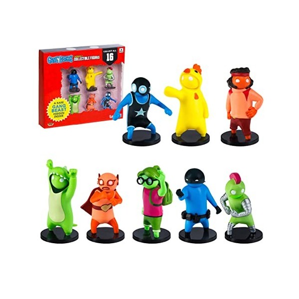 Toikido- Animals Lot de 8 Figurines de Collection Gang Beasts, GB2070, Multi-Coloured