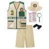 ReliBeauty Déguisement Explorateur Enfant Costume Exploratrice avec Accessoires Exploration 7-8ans, 120