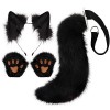 Ensemble doreilles de queue de fourrure de renard Costume Cosplay longue queue de renard en fausse fourrure avec oreilles et