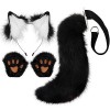 Ensemble doreilles de queue de fourrure de renard Costume Cosplay longue queue de renard en fausse fourrure avec oreilles et