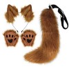 Ensemble doreilles de queue de fourrure de renard Costume Cosplay longue queue de renard en fausse fourrure avec oreilles et