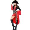 GIVBRO Costume de pirate pour femme avec chapeau - Costume pour Halloween - Costume de fille - Accessoires pour jeux de rôle 