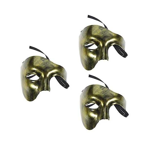 Toyvian 5 Pièces Demi-Visage Un Masque Pour Les Yeux Princesse Fête Fournitures Or Accessoires Jeu De Rôle Costume Vénitien F