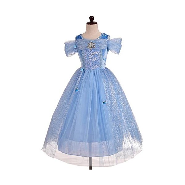 Lito Angels Deguisement Robe Princesse Cendrillon avec Accessories Enfant Fille, Anniversaire Fete Carnaval Halloween Costume