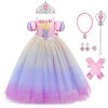 IBTOM CASTLE Robe de Princesse Cendrillon Sofia Enfant Filles avec Accessoires de Fées Costume Déguisement Carnaval Cérémonie