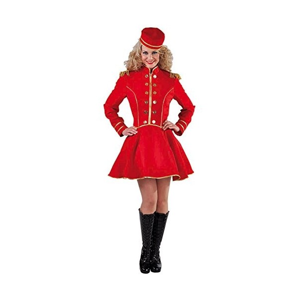 Déguisement de groom/ouvreuse/préposée pour fille - Avec coiffe - Rouge - XX-Large