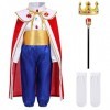 OBEEII Déguisement Prince Charmant Enfant, Prince Charmant Cendrillon Costume pour Garçons Jeu de rôle Cosplay Carnaval Hallo