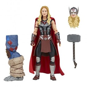 Marvel Hasbro Legends Thor: Love and Thunder, Figurine de Collection Mighty Thor de 15 cm, 4 Accessoires, 1 pièce Build-a-Fig