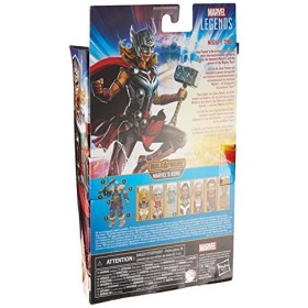 Marvel Hasbro Legends Thor: Love and Thunder, Figurine de Collection Mighty Thor de 15 cm, 4 Accessoires, 1 pièce Build-a-Fig