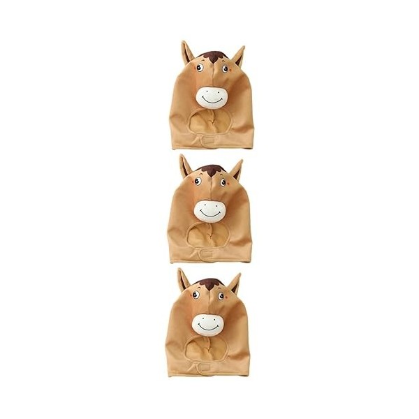 Toyvian 3 Pièces Chapeau De Tête De Cheval Costumes Pour Adultes Costumes De Cheval En Peluche Pour Adultes Chapeau Pour Adul