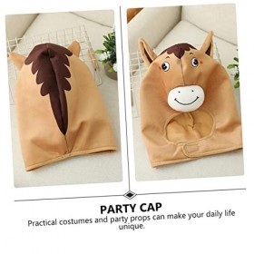 Toyvian 3 Pièces Chapeau De Tête De Cheval Costumes Pour Adultes Costumes De Cheval En Peluche Pour Adultes Chapeau Pour Adul